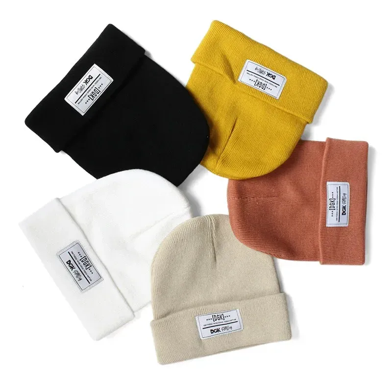 Knitted Woolen Beanie for Women & Men | Warm Hip-Hop Style Letter Hat for Autumn & Winter - Warm Gift for All