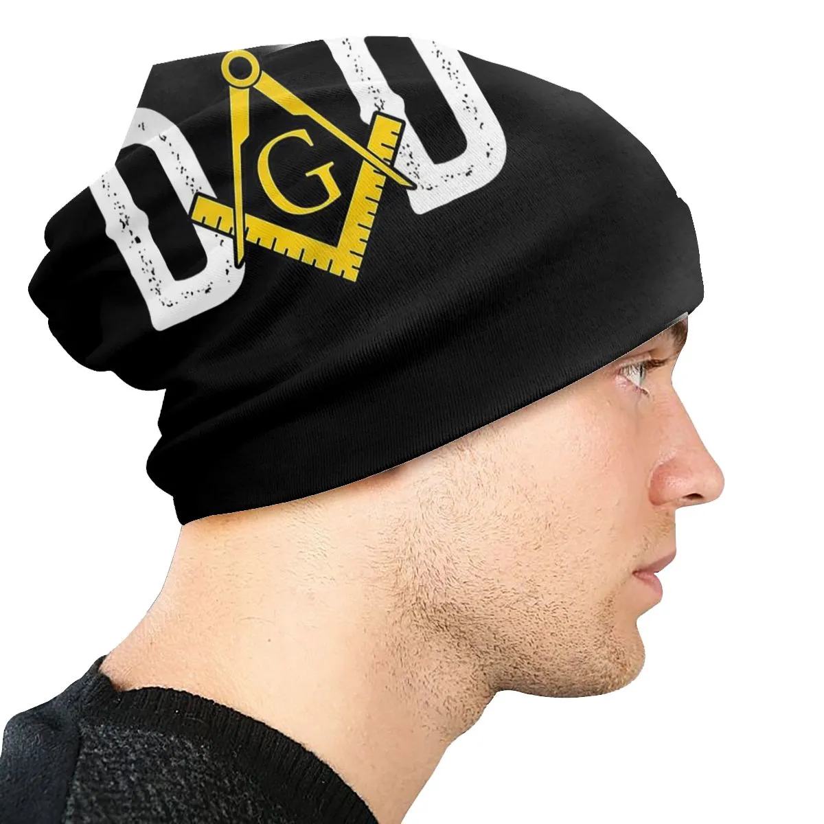 Master Mason Blue Lodge Beanie - Dad Masonic Knitted Hat