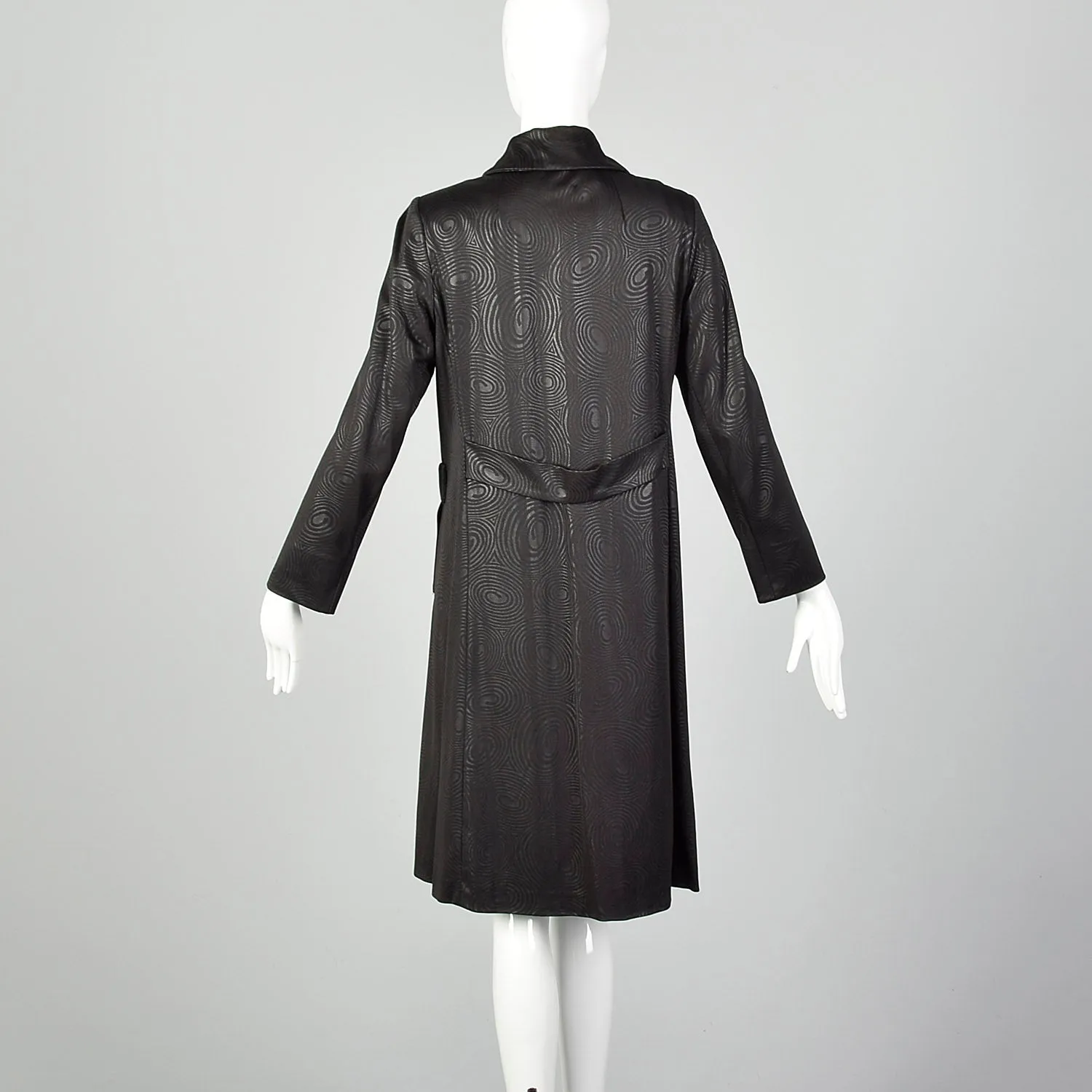 Small 1960s Black on Black Psychedelic Coat